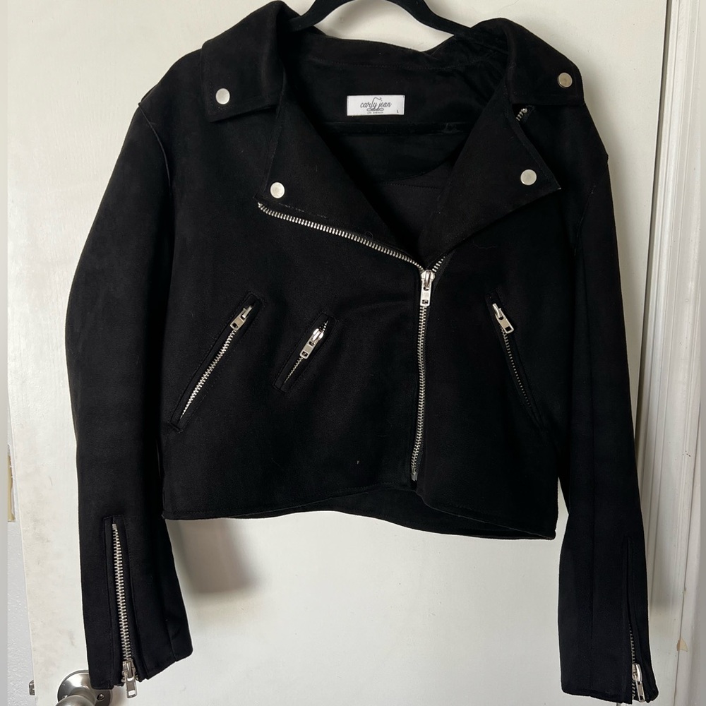 Vintage Carly Jean Los Angeles Suede Moto Jacket